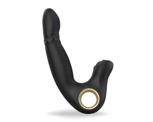 Заказать Черный вибромассажер Shake Ring - 16,8 см.