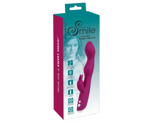 Заказать Фиолетовый вибратор A   G-Spot Rabbit Vibrator для стимуляции зон G и A - 23,6 см.