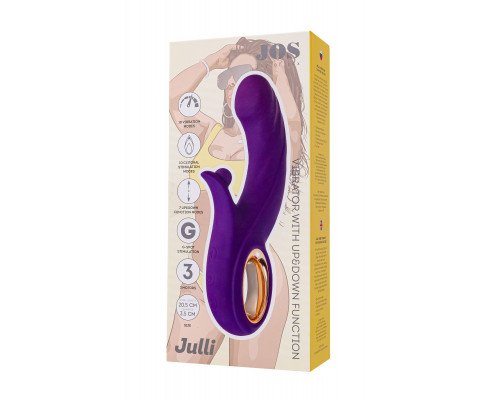Фиолетовый вибратор Julli с функций Up Down - 20,5 см.