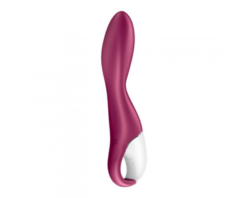 Заказать Малиновый вибромассажер для стимуляции G-точки Heated Thrill - 20,6 см.