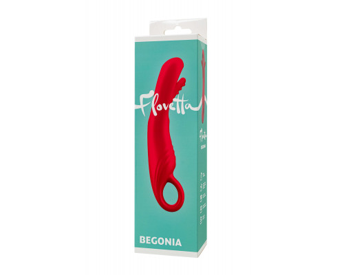 Заказать Малиновый стимулятор с двигающимся язычком Begonia - 18,5 см.