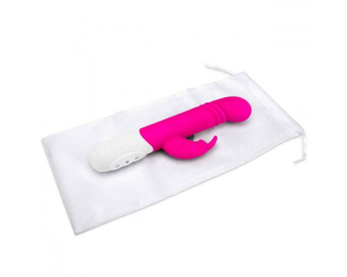 Заказать Розовый массажер для G-точки Slim Shaft thrusting G-spot Rabbit - 23 см.