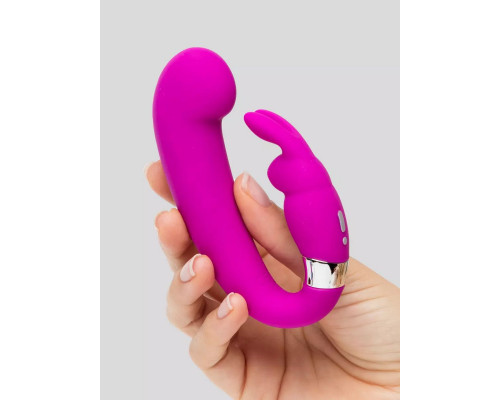 Заказать Лиловый вибратор Mini G-Spot Curve Vibe с клиторальным зайчиком
