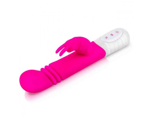 Заказать Розовый массажер для G-точки Slim Shaft thrusting G-spot Rabbit - 23 см.
