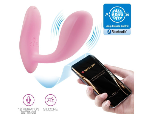Розовый G-стимулятор с управлением через приложение Baird