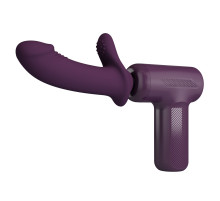 Сливовый вибромассажёр с поступательными движениями DJ Scholar