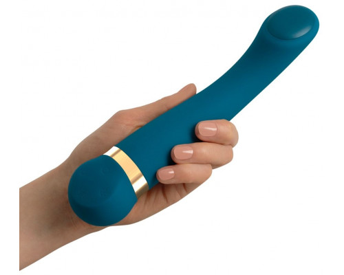 Заказать Бирюзовый вибромассажер с температурными режимами Hot n Cold Vibrator - 21,6 см.
