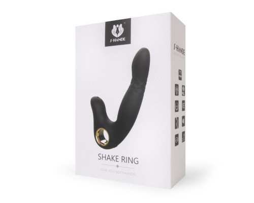 Заказать Черный вибромассажер Shake Ring - 16,8 см.