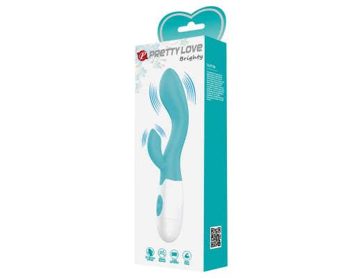 Заказать Мятный вибратор-кролик для G-стимуляции Brighty - 20 см.