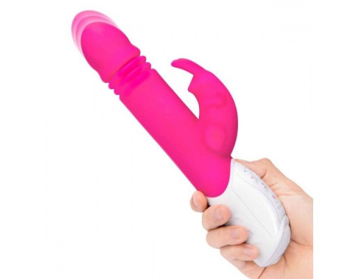 Заказать Розовый пульсирующий вибромассажер G-Spot Thrusting Rabbit - 24 см.