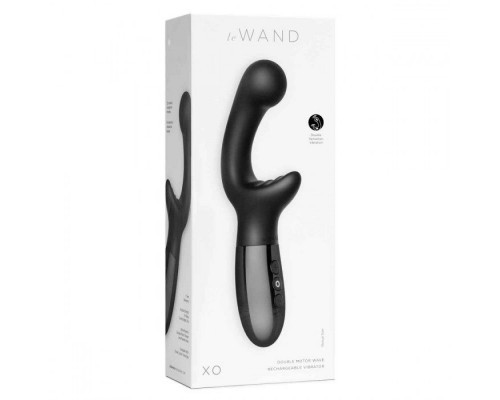 Заказать Черный вибромассажер с двумя моторами Le Wand XO - 19 см. Заказать Черный вибромассажер с двумя моторами Le Wand XO - 19 см.