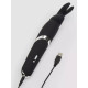 Заказать Черный вибратор Rabbit Rechargeable Wand Vibrator - 26,7 см.