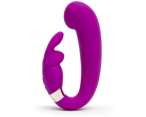 Заказать Лиловый вибратор Mini G-Spot Curve Vibe с клиторальным зайчиком