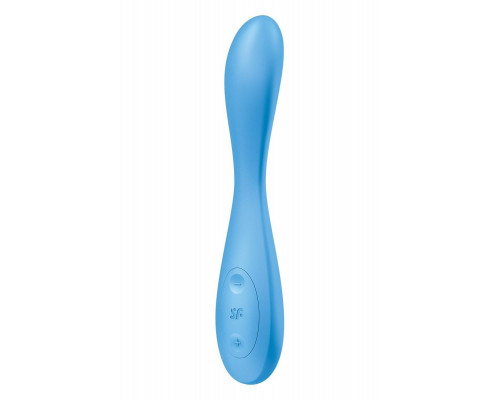 Заказать Голубой гибкий вибромассажер Satisfyer G-Spot Flex 4+ - 19 см.