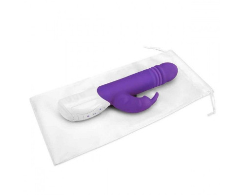 Заказать Фиолетовый пульсирующий вибромассажер G-Spot Thrusting Rabbit - 24 см.