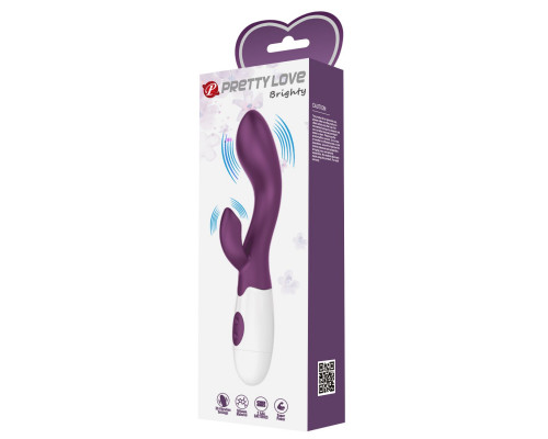 Заказать Сливовый вибратор-кролик для G-стимуляции Brighty - 20 см.