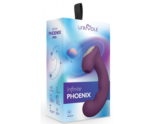 Заказать Фиолетовый вибратор Phoenix с вакуумной стимуляцией клитора - 18 см. Заказать Фиолетовый вибратор Phoenix с вакуумной стимуляцией клитора - 18 см.