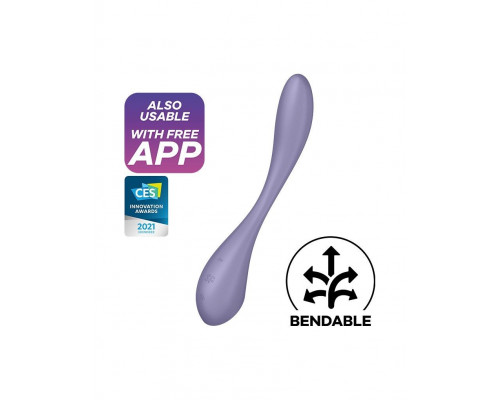 Заказать Сиреневый гибкий вибратор Satisfyer G-Spot Flex 5+ - 19,6 см.