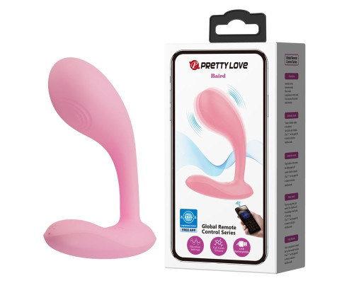 Розовый G-стимулятор с управлением через приложение Baird