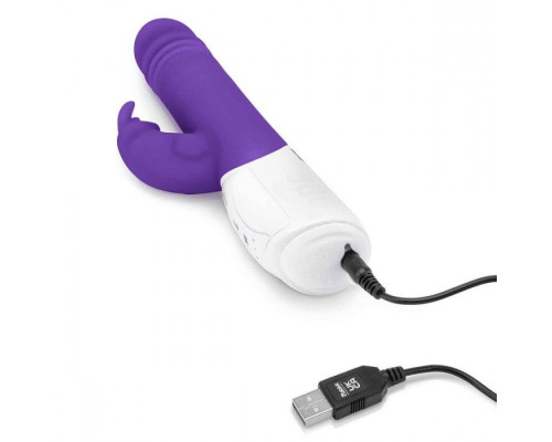 Заказать Фиолетовый пульсирующий вибромассажер G-Spot Thrusting Rabbit - 24 см.
