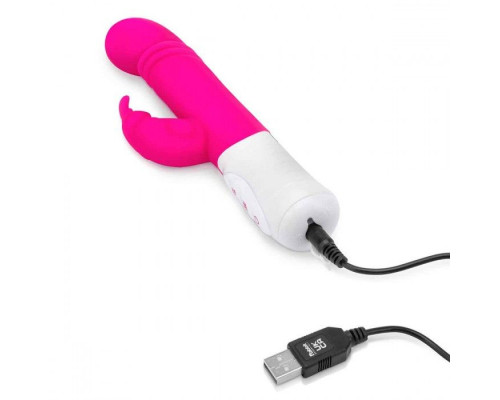 Заказать Розовый массажер для G-точки Slim Shaft thrusting G-spot Rabbit - 23 см.