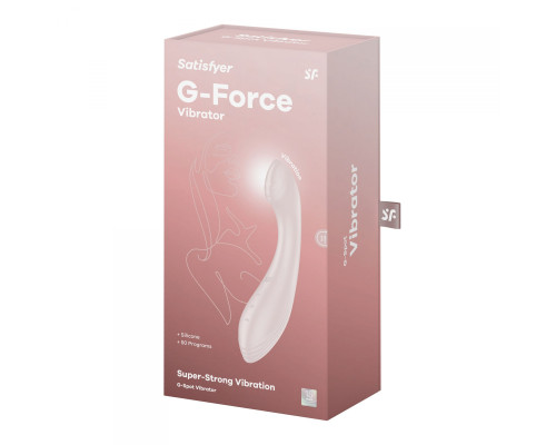 Заказать Бежевый вибромассажер G-Force - 19 см.