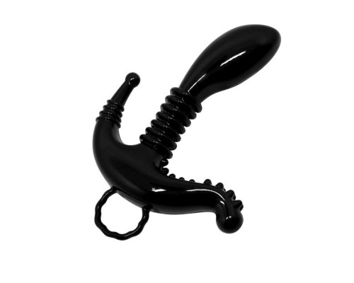 Заказать Чёрный стимулятор точки G, клитора и ануса