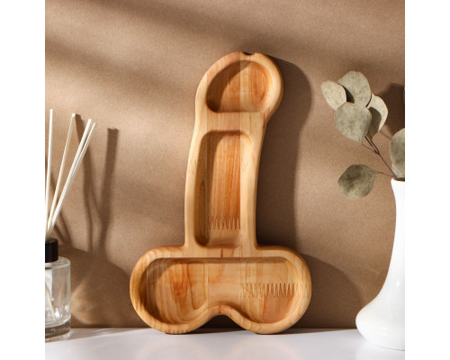 Деревянное блюдо для подачи в форме члена (25 х 16,5 х 1,7 см)