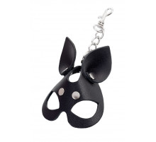 Кожаный брелок в виде маски кошки