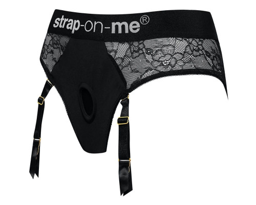 Заказать Черные трусики для насадок Diva Lingerie Harness - size L