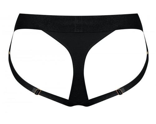 Черные трусики для насадок Heroine Lingerie Harness - size S