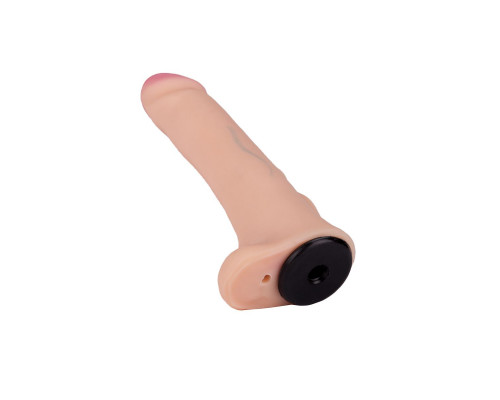 Заказать Реалистичная насадка с мошонкой REAL Standard - 18 см.