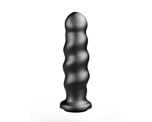 Заказать Черная насадка на трусики харнесс Platinum - 16 см.