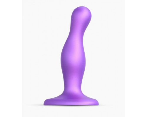Фиолетовая насадка Strap-On-Me Dildo Plug Curvy size S