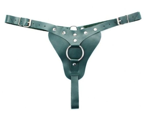 Заказать Изумрудные трусики с кольцом для насадок Emerald Panties