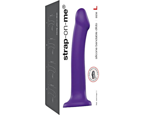 Заказать Фиолетовый фаллоимитатор-насадка Strap-On-Me Dildo Dual Density size L - 19 см.