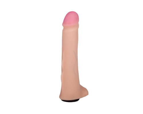 Заказать Реалистичная насадка с мошонкой REAL Standard - 18 см.