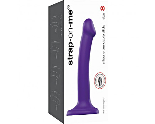 Фиолетовый фаллоимитатор-насадка Strap-On-Me Dildo Dual Density size S - 17 см.