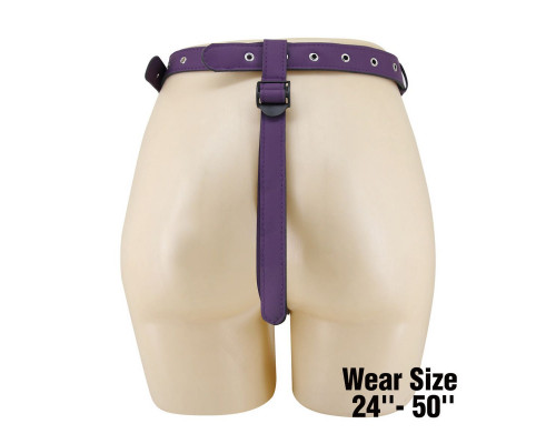 Фиолетовые трусики харнесс с платформой Caludio III