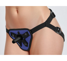 Синий универсальный пояс с 2 видами фиксации