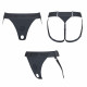Заказать Серые трусики для фиксации насадок Strap-on-me Harness Lingerie Unique