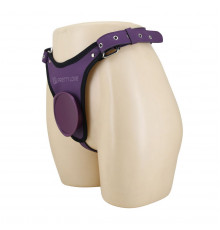 Фиолетовые трусики харнесс с платформой Caludio III