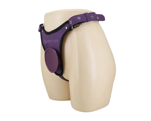 Фиолетовые трусики харнесс с платформой Caludio III