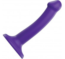 Фиолетовый фаллоимитатор-насадка Strap-On-Me Dildo Dual Density size S - 17 см.
