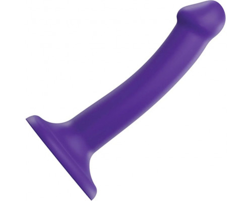 Фиолетовый фаллоимитатор-насадка Strap-On-Me Dildo Dual Density size S - 17 см.