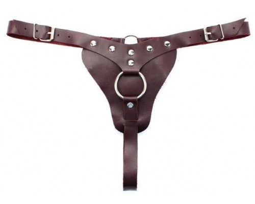 Заказать Бордовые трусики с кольцом для насадок Maroon Panties