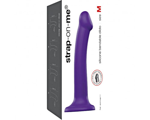 Заказать Фиолетовый фаллоимитатор-насадка Strap-On-Me Dildo Dual Density size M - 18 см.