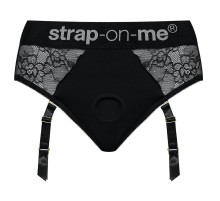 Черные трусики для насадок Diva Lingerie Harness - size S