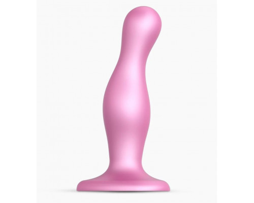 Розовая насадка Strap-On-Me Dildo Plug Curvy size M