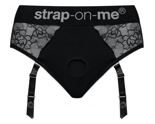 Заказать Черные трусики для насадок Diva Lingerie Harness - size M